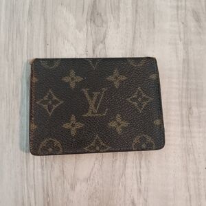 Auth Louis Vuitton Monogram Visible Pass Case Porte 2 Cartes Vertical